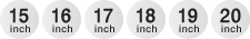 15inch / 16inch / 17inch / 18inch / 19inch/ 20inch