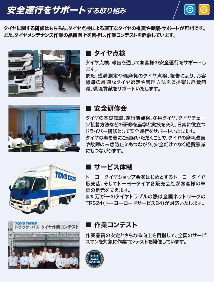 安全運行をサポートする取り組み