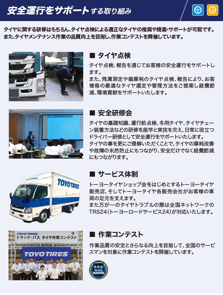 安全運行をサポートする取り組み